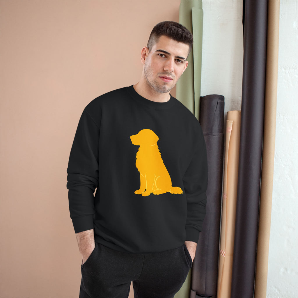 Yellow Golden Retriever Silhouette Sweatshirt | Dog Lover Crewneck