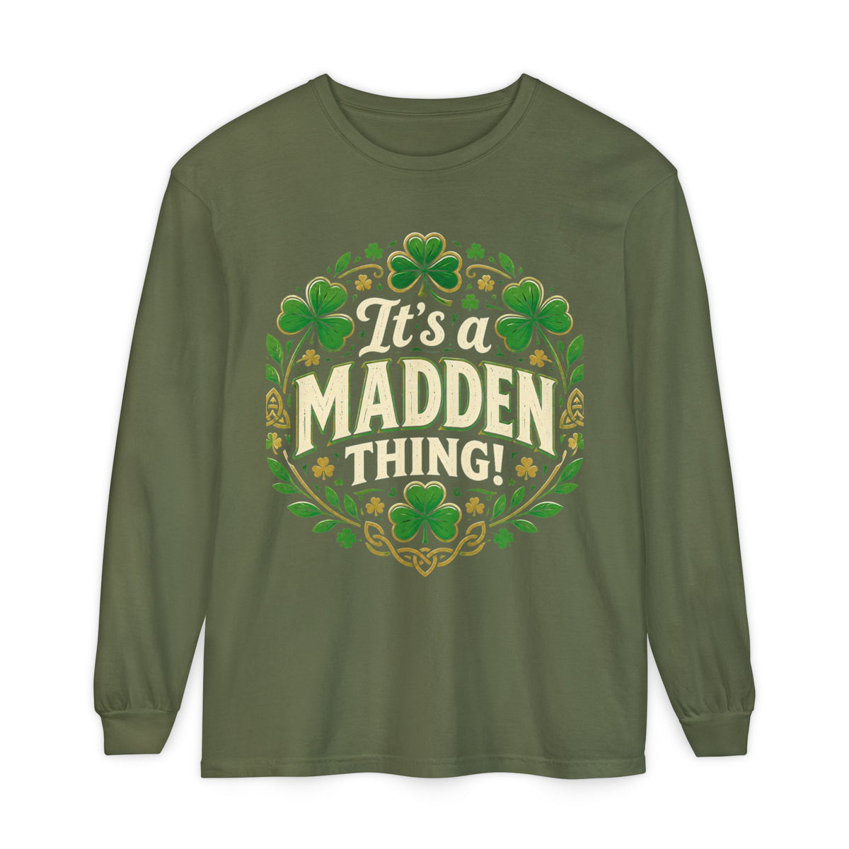 Madden Thing Shamrock Wreath Long Sleeve T-Shirt