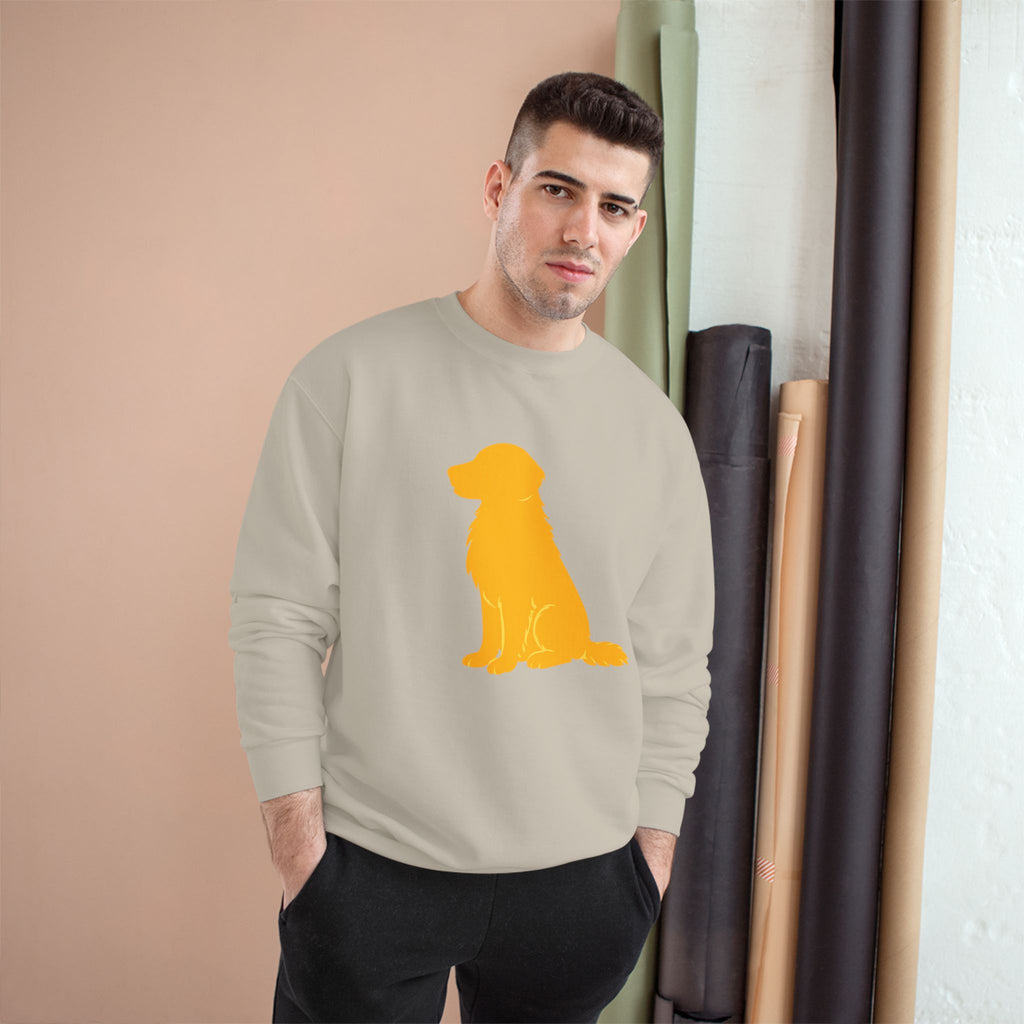 Yellow Golden Retriever Silhouette Sweatshirt | Dog Lover Crewneck