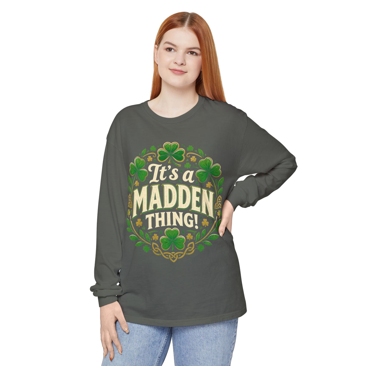 Madden Thing Shamrock Wreath Long Sleeve T-Shirt