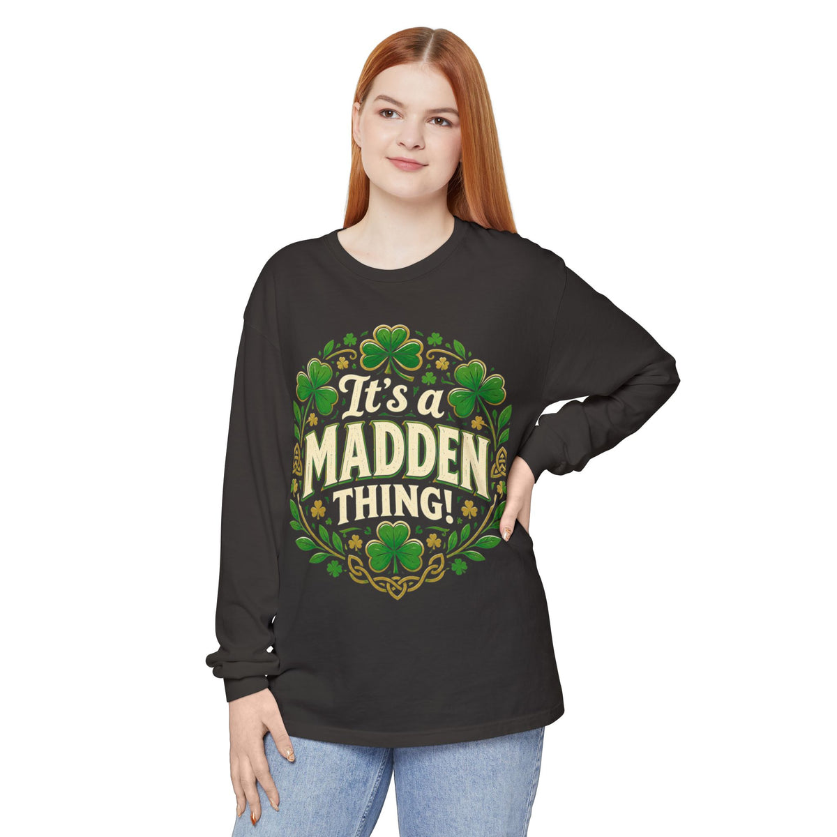 Madden Thing Shamrock Wreath Long Sleeve T-Shirt