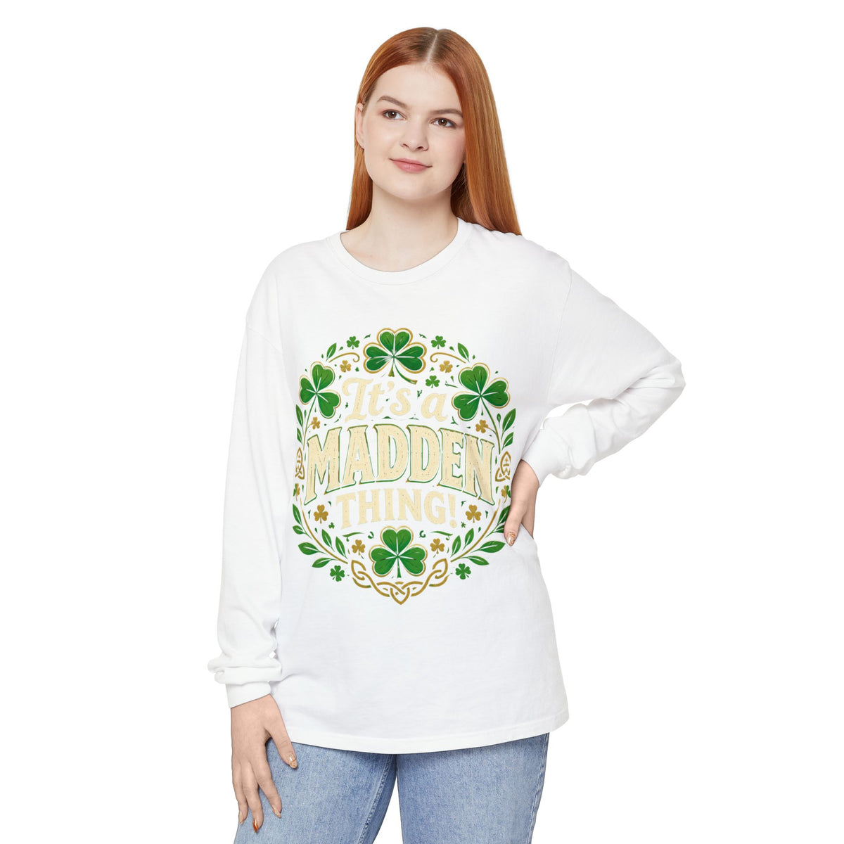 Madden Thing Shamrock Wreath Long Sleeve T-Shirt