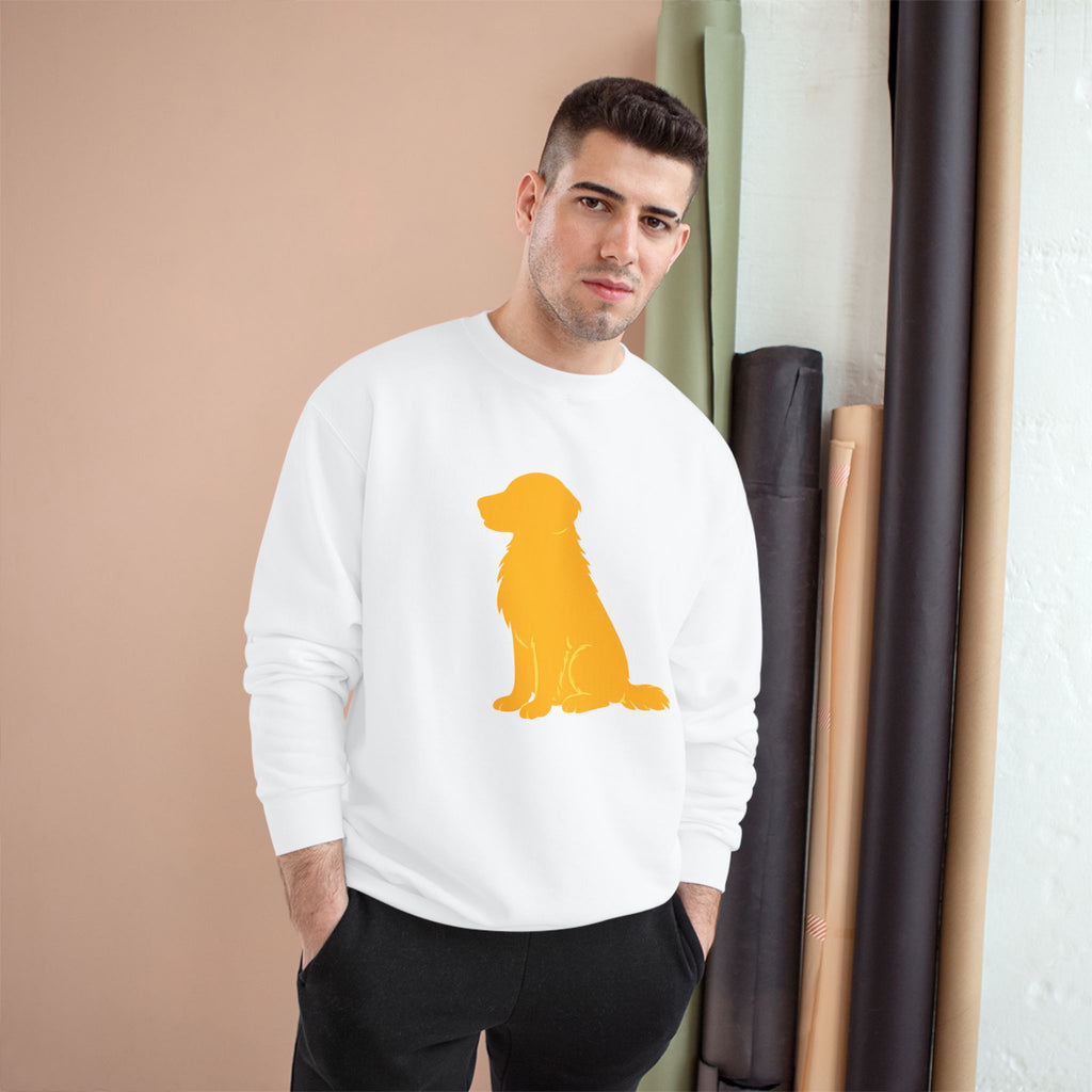 Yellow Golden Retriever Silhouette Sweatshirt | Dog Lover Crewneck