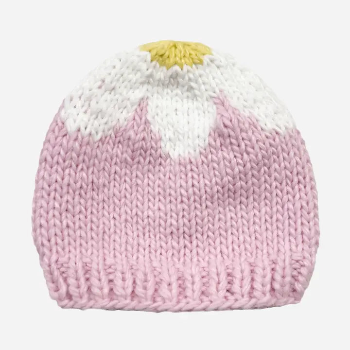 Daisy knit hat. Warm and fluffy.