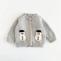Double snowman cardigan sweater for your little one.